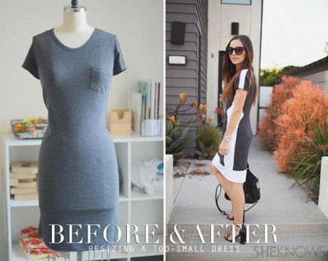 robe trop petite Astuce : retailler une robe trop petite