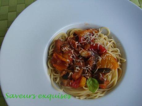 spaghettis sauce légumes