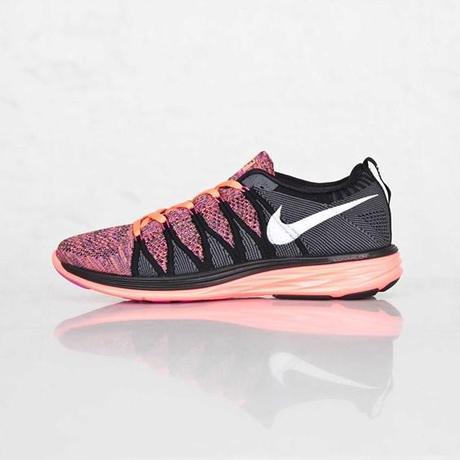 Nike Wmns Flyknit Lunar2 Bright Mango Black Grey Nike Flyknit Lunar2 620658-802