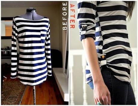 tshirt trop long 8 projets à rayures