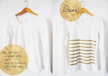 tshirt rayé or 8 projets à rayures