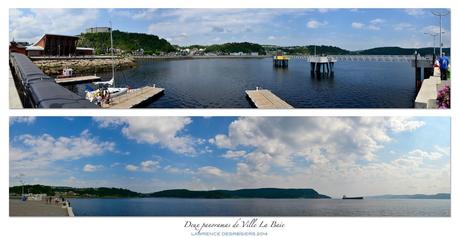 Deux panoramas de Ville La Baie...