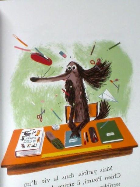 Chien Pourri à l'école