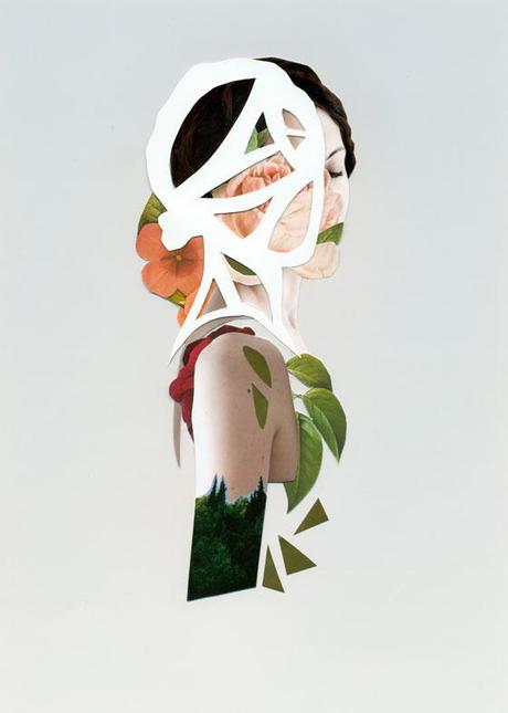Experimental portrait collages by Rocio Montoya