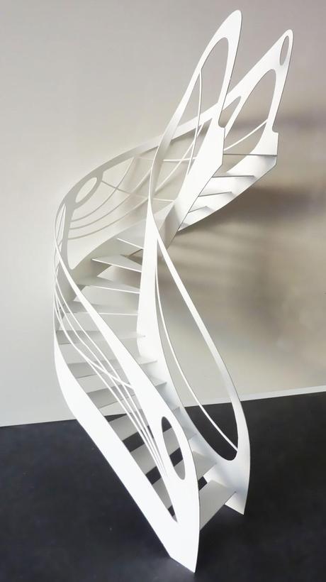 escalier design contemporain débillardé