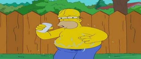 Homer Simpson participe au Challenge IceBucket