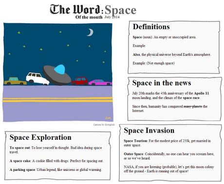 The Word of the Month (JULY 2014) : SPACE