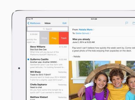 iOS 8 Triage emails iPad