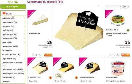 Carrefour vient d'ajouter à son assortiment drive une offre de plus de 10 fromages issus du rayon traditionnels