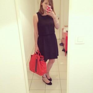 Robe Etam, Ballerines Zara, Sac Repetto