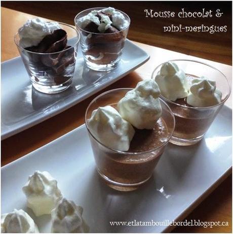 Mousse chocolat & mini-meringues