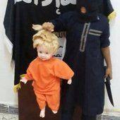 Muslim toddlers being taught to admire Jihad by practicing beheading on their dolls