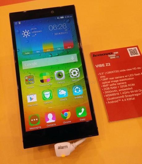 IFA 2014 : Un nouveau smartphone pour les selfies, le Lenovo Vibe Z2