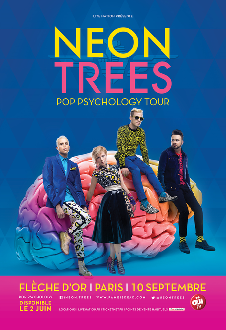 Le groupe Neon Trees en concert à La Flèche d'Or le 10 septembre 2014