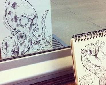 Son carnet de croquis interagit avec le monde réel