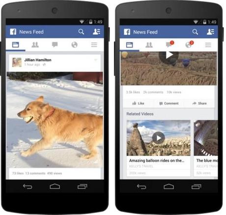 facebook vidéo 524x500 Facebook: 65% des visionnements de vidéos se font depuis des appareils mobiles