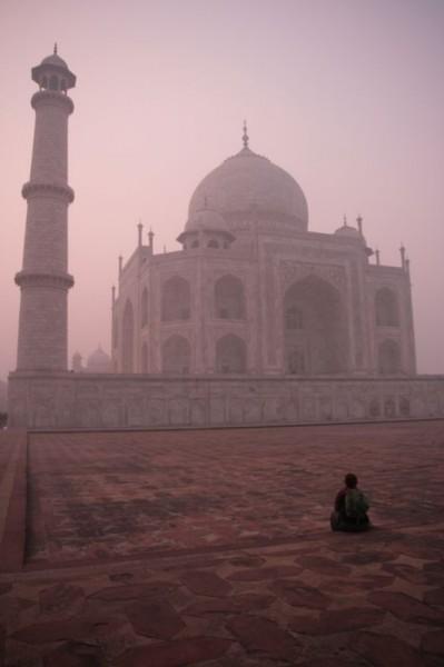 Taj Mahal à la tombée du jour