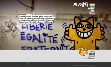 Page d'accueil du site de M.Chat