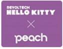 Début d'une collaboration avec compagnie Peach pour Hello Kitty