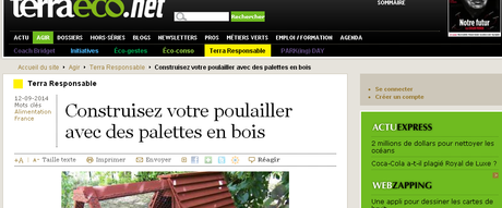 Mon poulailler sur Terra Eco