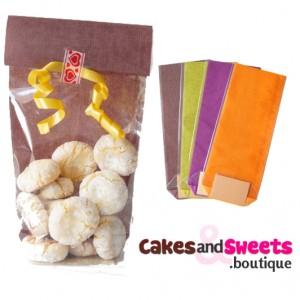 Amaretti Sachets pour biscuits effet toile de jute