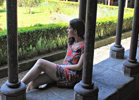 Palmiers, épis de blé et  baie du Mont-Saint-Michel