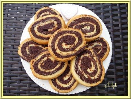 Petits sablés chocolat/vanille en forme de spirale