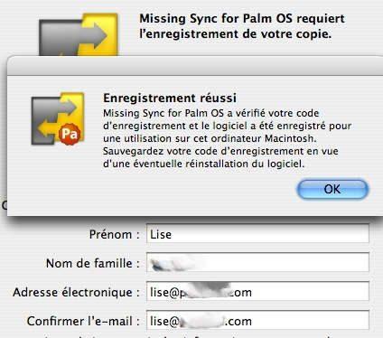 Synchroniser Mac et Palm