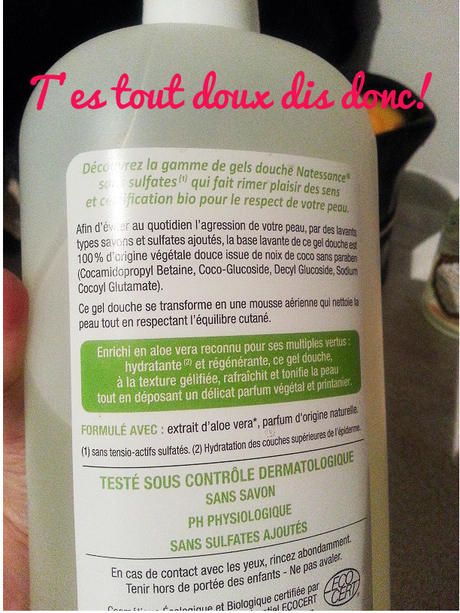 Le Gel Douche Aloe Vera de Natessance, tout doux et naturel Le Gel Douche Aloe Vera de Natessance, tout doux et naturel