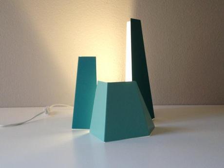 lampe métal décoration dégradé bleu Coup de coeur PDW 2014 : La lampe FRAGMENT par Tamim Daoudi