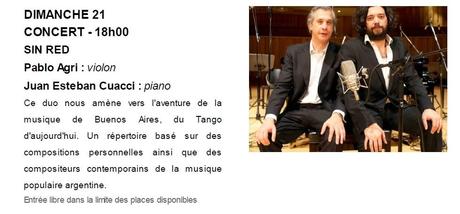 Dimanche 21 septembre à la Maison de l'Argentine [ici]