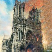 l'incendie de la cathédrale de Reims, le 19 septembre 1914