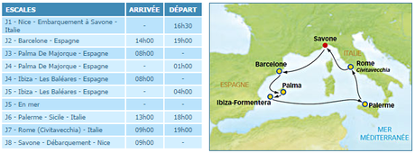 Ma croisière autour de la Méditerranée avec Costa Croisière - Favolosa