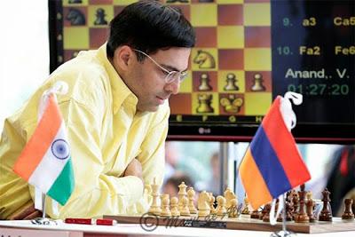 Echecs à Bilbao : Viswanathan Anand (2785) a pris la tête avec 4 points sur 5  