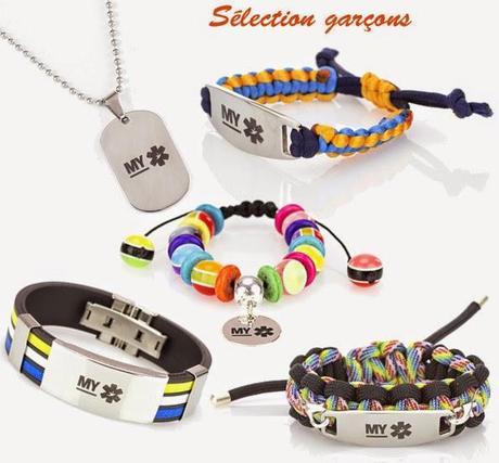 MYPOM - sélection de bracelets d’identification pour les garçons