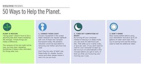 50 manières d'aider la planète