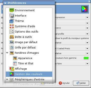 Gimp - Gestion de la couleur