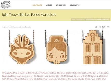 Mon interview chez L'atelier des Trouvailles http://latelierdestrouvailles.com/les-folles-marquises/