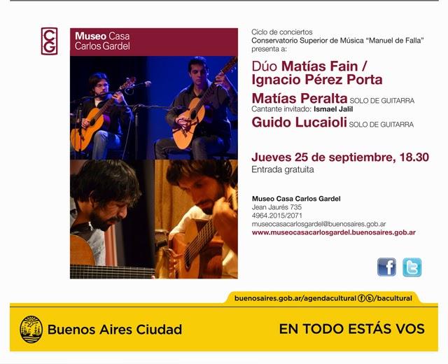 Le Museo Casa Carlos Gardel accueille le Conservatoire Manuel De Falla [à l'affiche]