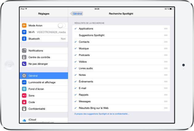 Astuce Spotlight iOS 8 iphone iPad-2