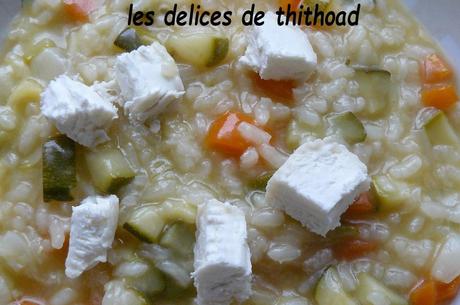 risotto aux petits légumes et fromage de chèvre risotto aux petits légumes et fromage de chèvre