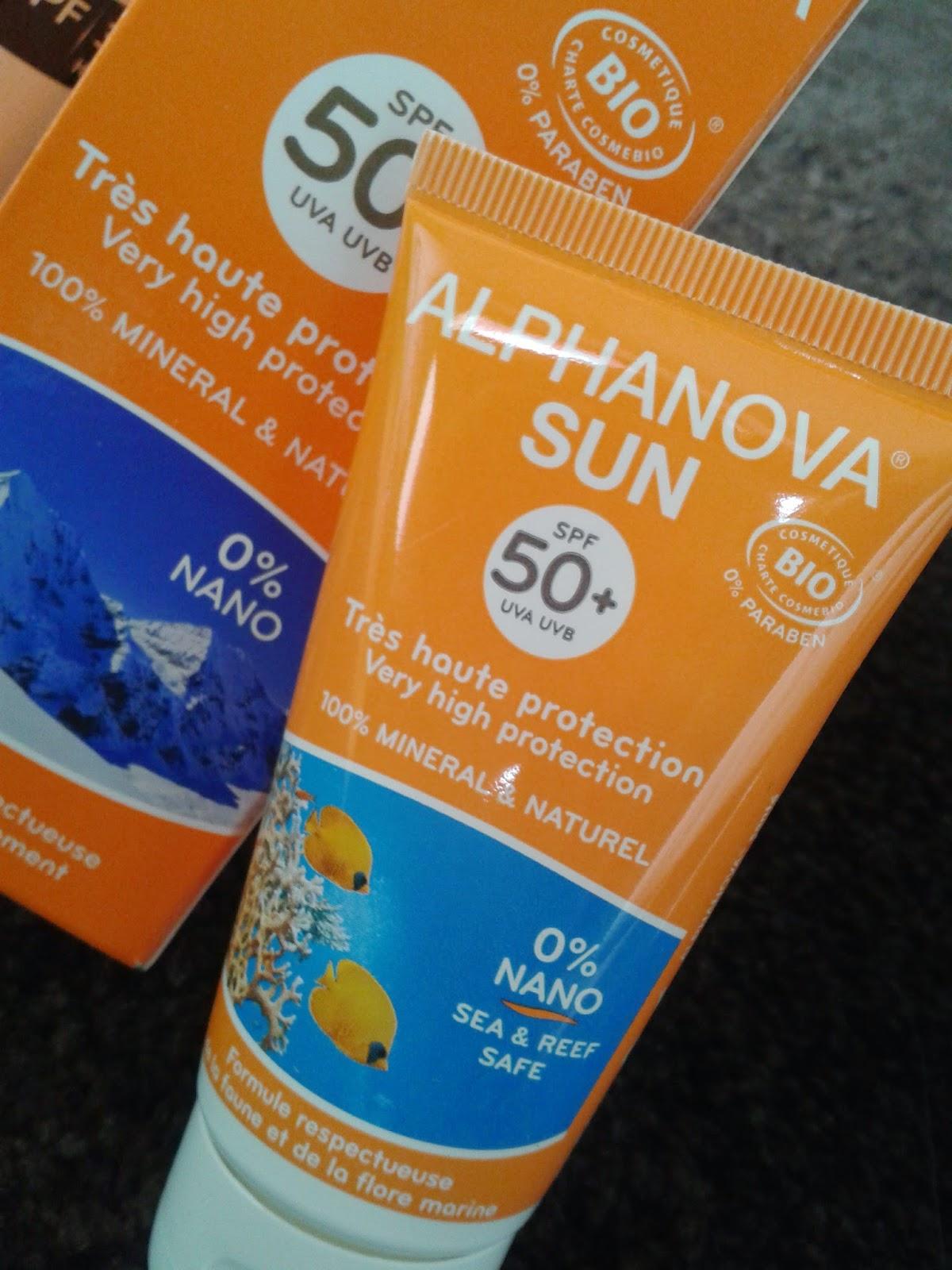 J'ai testé: Crème solaire bio Alphanova Sun et Naturado