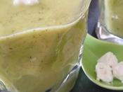 Soupe courgettes bacon chèvre
