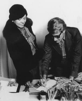 eunicejohnson avec Yves Saint Laurent 1973