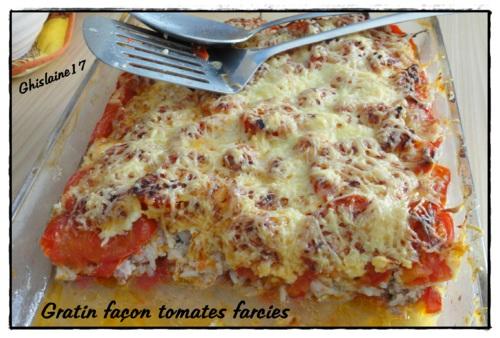 Gratin de tomates façon tomates farcies