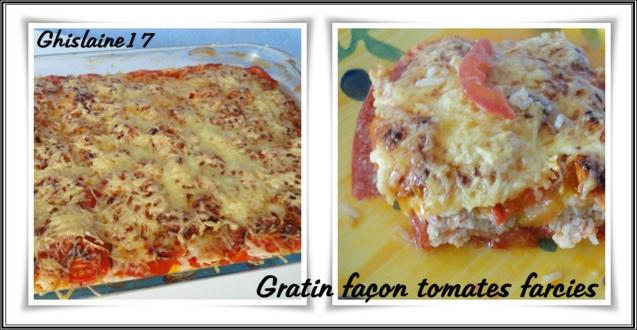 Gratin de tomates façon tomates farcies