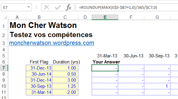 Défi Excel ModelOff