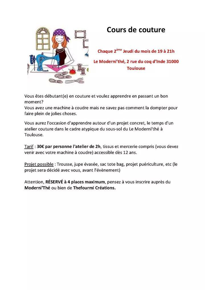 Cours de couture au Moderni'thé