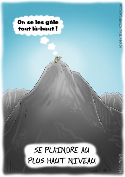 webzine,gratuit,bd,zébra,bande-dessinée,fanzine,wschinski,allemand,gag,humbug,montagne,sommet,se plaindre