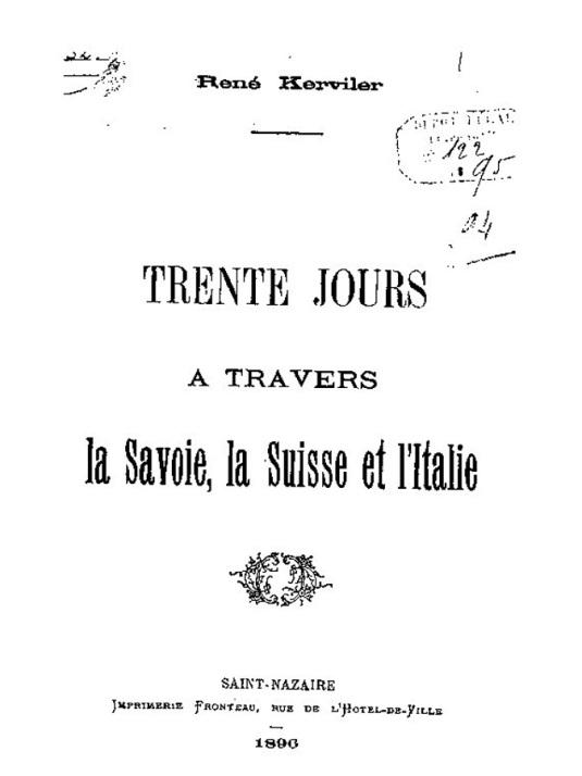 Trente jours à travers la Savoie, la Suisse et l'Italie